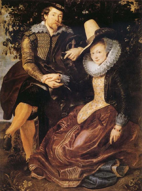 Peter Paul Rubens Rubens with his first wife Isabella Brant in the Honeysuckle Bower Sweden oil painting art